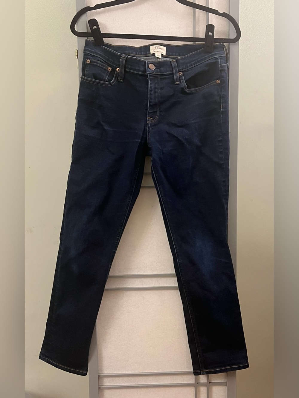 J Crew Women's Matchstick Skinny Jean Size 27 Dark Wash Stretch 5 Pockets Denim